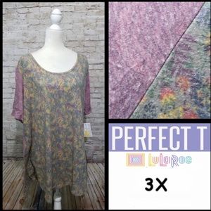 NWT LuLaRoe Heather Floral Perfect T 3X